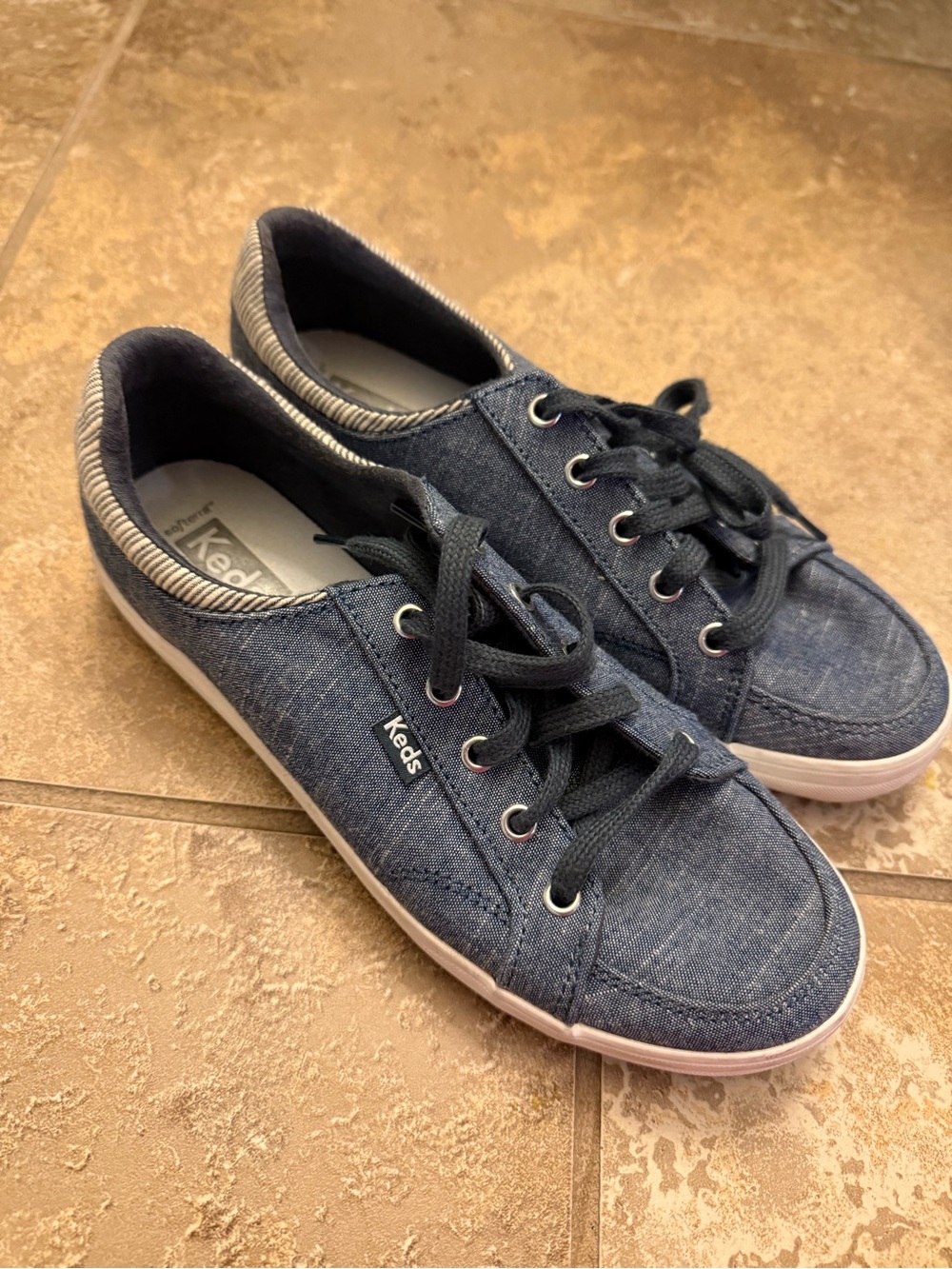 Keds Navy Blue Canvas Low-Top Sneakers